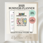 2025 Business Planner | Small Business Owner Printable PDF | Home Business Organizer