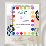 Printable ABC Dot Marker Kids Pre-School Activity Book l Kids Worksheet Dot Marker Worksheet