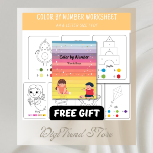 Printable Color By Number Worksheets for Preschool | Preschool Activity & Coloring Book