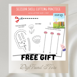 Printable Scissor Skills Cutting Practice Worksheets for Kids | Preschool Activity Book